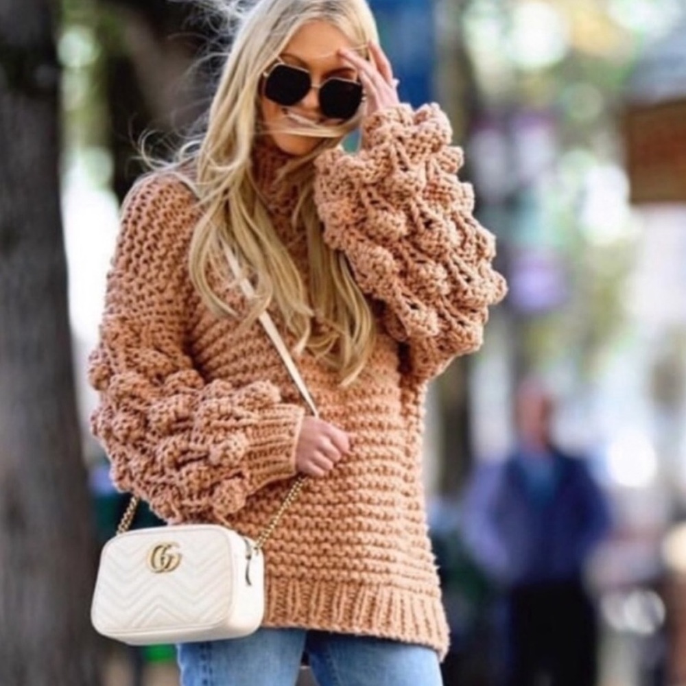 Goodnight Macaroon Clara Pom Pom Sweater Sand